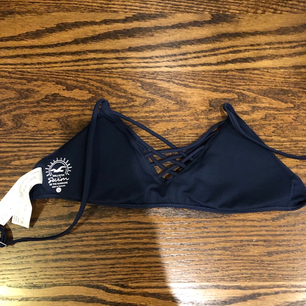Hollister navy bikini top